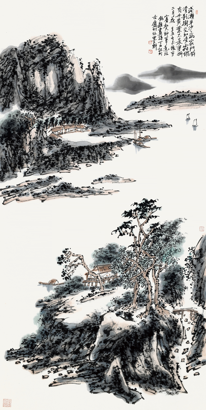 13、丁力 浅漱平沙  国画 68cmx136cm.JPG